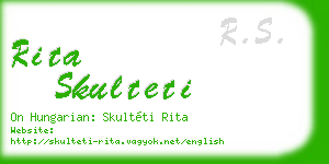 rita skulteti business card